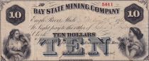 USA 10 Dollars - Eagle River (Michigan) - Bay State Mining Company - 1869