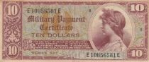 USA 10 Dollars - Military Payment Certificate - 1954 - S&eacute;rie 521