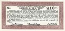 USA 10 Dollars - New Jersey - Lodi - Tax Anticipation Note