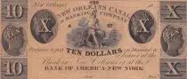 USA 10 Dollars - New Orleans Canal and Banking Co. - 18xx - Not issued