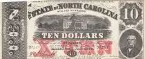 USA 10 Dollars - State of North Carolina - 1863