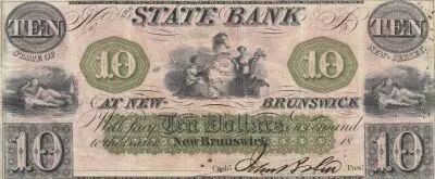 USA 10 Dollars - States Bank - New-Brunswick - 1860