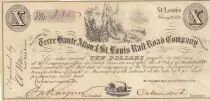 USA 10 Dollars - Terre Haute Alton and St Louis Rail Road Company - 20-11-1859