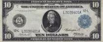 USA 10 Dollars Andrew Jackson - 12-L San Francisco - Serial L3036401A
