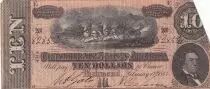 USA 10 Dollars Confederate States - 1864 - Série 82852