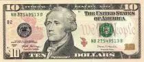USA 10 Dollars Hamilton - Us Treasury 2017 B2 New York