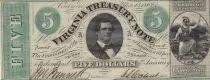 USA 10 Dollars Virginia Treasury note - 1862  - UNC