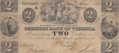 USA 12 Dollars - Farmers Bank Of Virginia