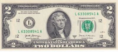 USA 2 Dollar - Jefferson - 2017 A - L San Francisco - L-A Series