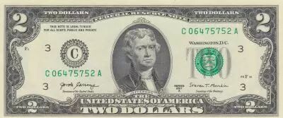 USA 2 Dollar Jefferson - 2017A - In Philadelphia - Series C-A