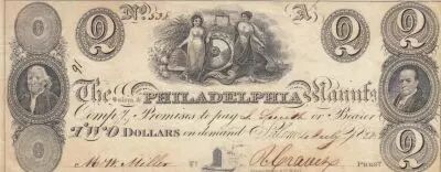 USA 2 Dollars -  Salem and Philadelphia Manufacturing - 04-07-1828