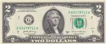 USA 2 Dollars - Chicago - Jefferson - 2017A - Serial G7 Chicago