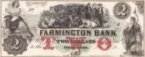 USA 2 Dollars - Farmington Bank - New Hampshire - 18xx - Not issued