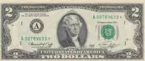 USA 2 Dollars - Jefferson - 1976 - S&eacute;rie remplacement (&eacute;toile) - A (Boston) - A0078633*