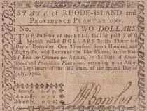 USA 2 Dollars - Rhode Island - Providence Plantations - Colonial -  02-07-1780 - Rare
