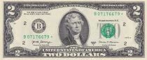 USA 2 Dollars - Ville de New-York -  S&eacute;rie 2017A - Lettre B-* (remplacement)