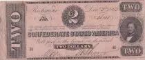 USA 2 Dollars J.P. Benjamin - Confédérate States - 1862
