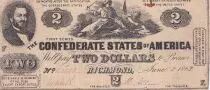 USA 2 Dollars The Confederate States of America - 1862 - S&eacute;rie 45848