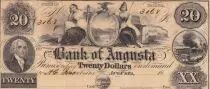 USA 20 Dollars - Bank of Augusta - 18xx - Not issued