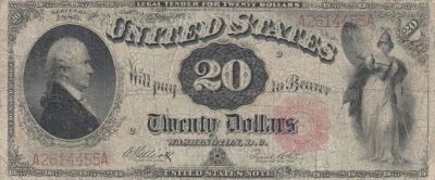 USA 20 dollars - �tats-Unis - 1880 - S�rie A