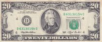 USA 20 Dollars - Jackson - 1993 - D - P.493
