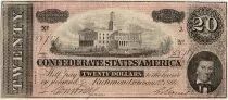 USA 20 Dollars, Confederate States of America - 1864 - Richmond - TTB - P.69
