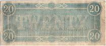 USA 20 Dollars, Confederate States of America - 1864 - Richmond - TTB - P.69