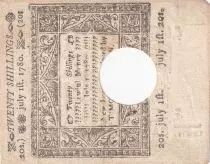 USA 20 Shillings  - Connecticut - 01-07-1780