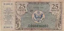 USA 25 cents - Billet militaire - Series 472 - Num&eacute;ro 27 - 1948