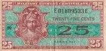 USA 25 Cents - Military Cerificate - 1954 - Série 521 - TB - M.31