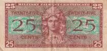 USA 25 Cents - Military Cerificate - 1954 - Série 521 - TB - M.31