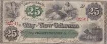 USA 25 Cents City of New Orleans - 1862