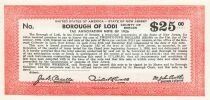 USA 25 Dollars - New Jersey - Lodi - Tax Anticipation Note