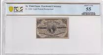 USA 3 Cents - Fractional Currency Mars 1863 - PCGS AU 55
