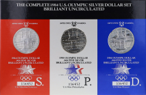 USA 3 x 1 Dollar - Liberty - XXIII Olympiad Los Angeles 1984 - Silver