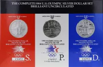 USA 3 x 1 Dollar - Liberty - XXIII Olympiad Los Angeles 1984 - Silver