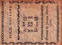 USA 4 Dollars - Counterfeit - North Carolina - 1778