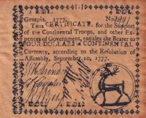 USA 4 Dollars - Georgia - Colonial - 10-09-1777 - False