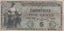 USA 5 cents - Billet militaire - Series 481 - Num&eacute;ro 11 - 1951
