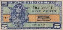 USA 5 Cents - Military Cerificate - 1954 - S&eacute;rie 521 - M.29