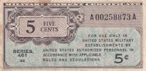 USA 5 Cents - Military Cerificate - ND (1946) - Série 461 - P.M1