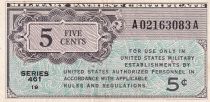 USA 5 Cents - Military Cerificate - ND (1946) - Série 461 - P.M1