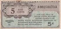 USA 5 Cents - Military Cerificate - ND(1946) - Serial 461 - P.M1