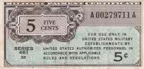 USA 5 Cents - Military Cerificate - ND(1946) - Serial 461 - P.M1