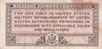 USA 5 Cents - Military Cerificate - ND(1946) - Serial 461 - P.M1