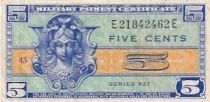 USA 5 Cents - Military Payment Certificate - S&eacute;rie 521