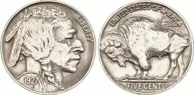 USA 5 Cents Buffalo - 1927