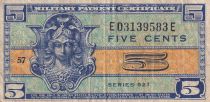 USA 5 Cents Military Cerificate - 1954 - Serial 521 - M.29