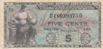 USA 5 Cents Military Cerificate - Serial 481 - 1951