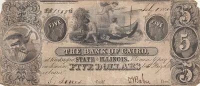 USA 5 Dollars - Bank of Cairo - Illinois - 07-1840